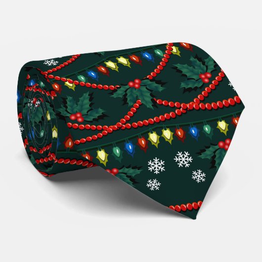 Christmas Ties Christmas Tree Holiday Neckties Krawatte (Gerollt)
