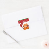 Christmas Tiger Danke Quadratischer Aufkleber (Umschlag)