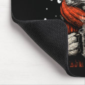 Christmas Tiger With Santa Hat Coffee Lover Funny  Mousepad (Ecke)