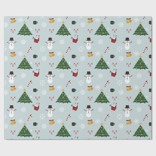 Christmas Time Wrapping Paper Geschenkpapier (Flach)