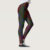 Christmas Tinsel Blue Red Design Leggings (Rechts)