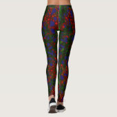 Christmas Tinsel Blue Red Design Leggings (Rückseite)