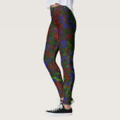 Christmas Tinsel Blue Red Design Leggings (Links)