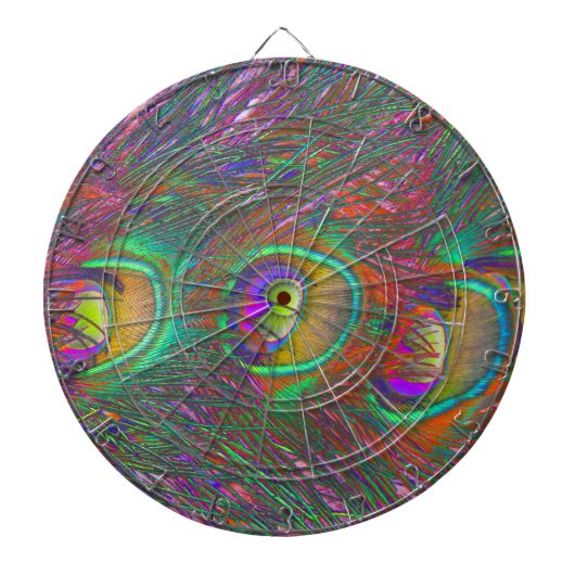 Christmas Tinsel Peacock Feathers Dartscheibe (vorne)
