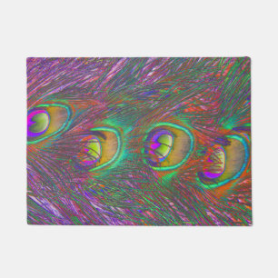 Christmas Tinsel Peacock Feathers Fußmatte