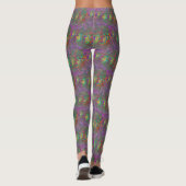 Christmas Tinsel Peacock Feathers Leggings (Rückseite)