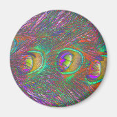 Christmas Tinsel Peacock Feathers Magnet (Vorne)