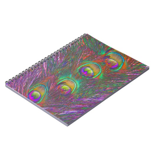 Christmas Tinsel Peacock Feathers Notizblock (Linke Seite)