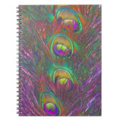 Christmas Tinsel Peacock Feathers Notizblock (Vorderseite)