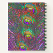 Christmas Tinsel Peacock Feathers Notizblock (Rückseite)