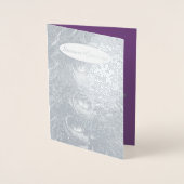 Christmas Tinsel Peacock Feathers Personalisiert Folienkarte (Vorderseite)