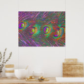 Christmas Tinsel Peacock Feathers Poster (Küche)