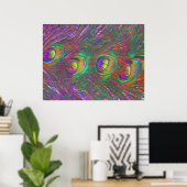 Christmas Tinsel Peacock Feathers Poster (Heimbüro)