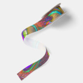 Christmas Tinsel Peacock Feathers Satinband (Rückseite)