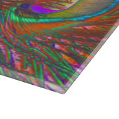 Christmas Tinsel Peacock Feathers Schneidebrett (Ecke)