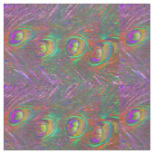 Christmas Tinsel Peacock Feathers Stoff (Nahaufnahme)