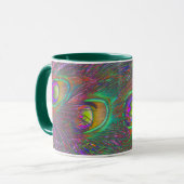Christmas Tinsel Peacock Feathers Tasse (Vorderseite Links)