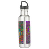 Christmas Tinsel Pfau Feathers Edelstahlflasche (Rückseite)