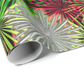 Christmas Tinsel PomPoms - Rot, Grün und Weiß Geschenkpapier (Rolleneckpunkt)