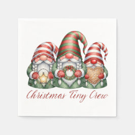 Christmas Tiny Crew Holiday Gnome Serviette