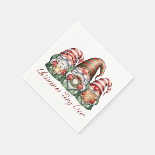 Christmas Tiny Crew Holiday Gnome Serviette (Ecke)