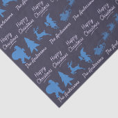 Christmas Tissue Paper - Blue Silhouette Design Seidenpapier (Detail)