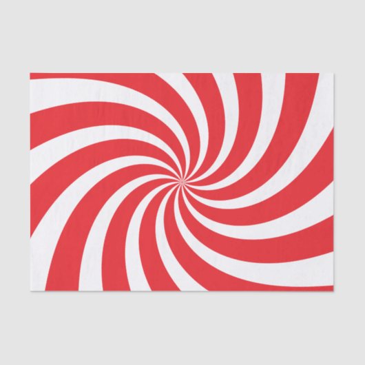Christmas Tissue Paper Peppermint Candy Cane Swirl Seidenpapier (Vorderseite)