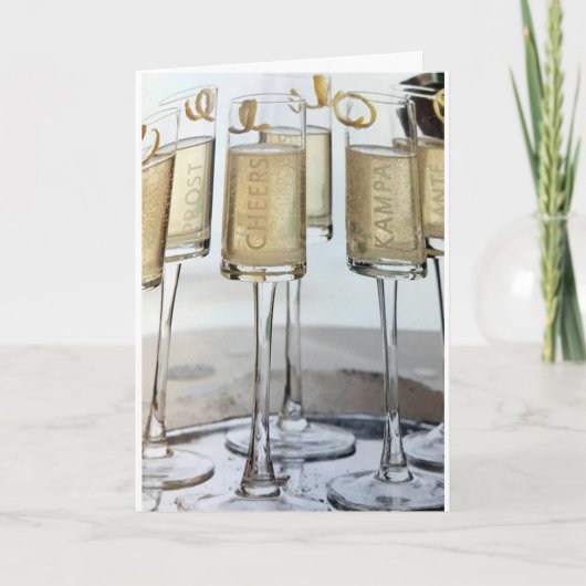 CHRISTMAS TOAST ZU FREUNDEN KARTE (Vorderseite)
