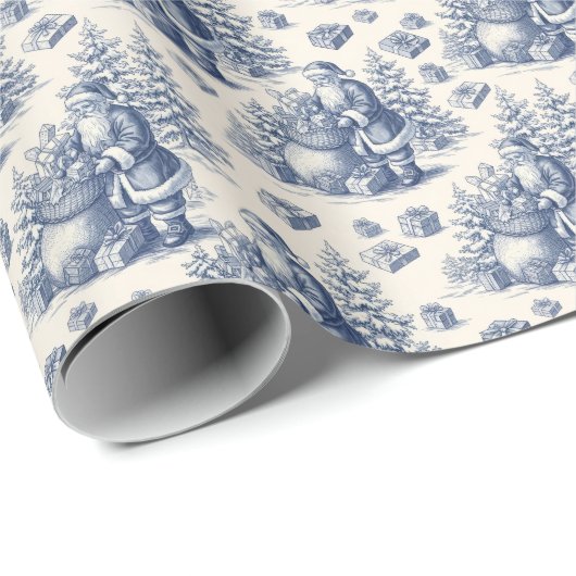 Christmas toile geschenkpapier (Rolleneckpunkt)