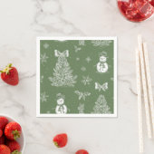 Christmas toile napkins serviette (Beispiel)