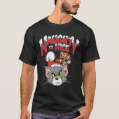 Christmas Tom and Jerry Naughty or Nice Santa Cost T-Shirt (Vorderseite)