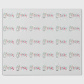 Christmas Tomte Gnome Geschenkpapier (Flach)