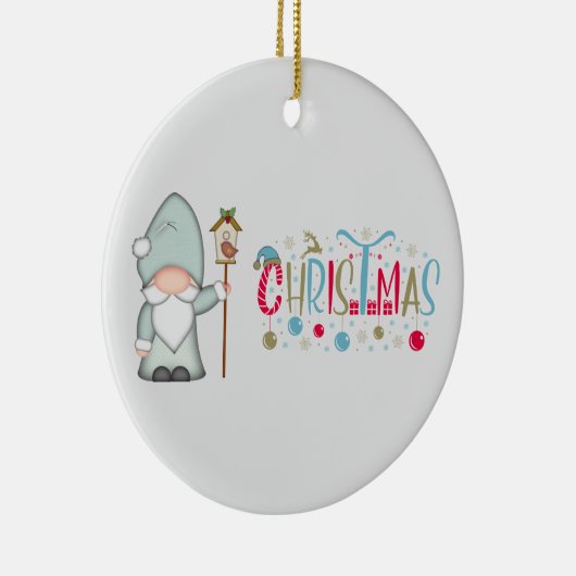 Christmas Tomte Gnome Keramik Ornament (Rechts)