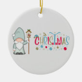 Christmas Tomte Gnome Keramik Ornament (Vorne)