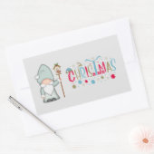 Christmas Tomte Gnome Rechteckiger Aufkleber (Umschlag)