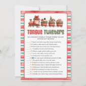 Christmas Tongue Twister Game Feiertagskarte (Vorderseite)