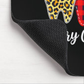 Christmas Tooth Dentist Dental Istant Teeth Leopar Mousepad (Ecke)