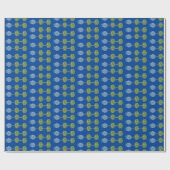 Christmas Topiary Blue White Ginger Jar Geschenkpapier (Flach)