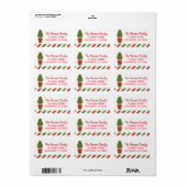 Christmas Topiary Return Address Labels Adressaufkleber (Vorne)