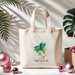 Christmas Tote Bags Unique Tropical Design Jumbo Stoffbeutel