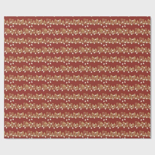 Christmas town Gift wrap Geschenkpapier (Flach)