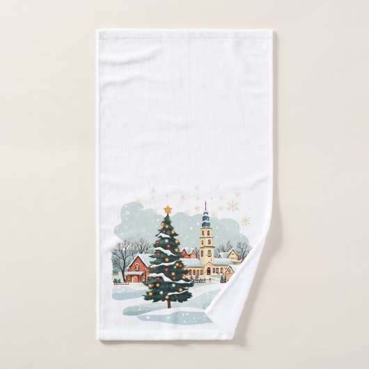 Christmas Town Towel Set Snowflakes (Handtuch)
