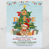 Christmas Toy Drive Donation Tree & Teddy Bear Flyer (Vorne)