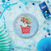 Christmas Toy Fox Terrier Pappteller (Party)