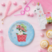 Christmas Toy Fox Terrier Pappteller (Party)