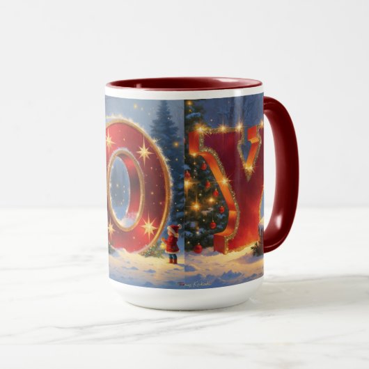 Christmas TOY Mug Holiday Kids & Sparkling Letters Tasse (VorderseiteRechts)
