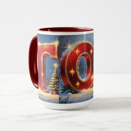 Christmas TOY Mug Holiday Kids & Sparkling Letters Tasse (Vorderseite Links)