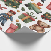 Christmas Toyland & Trains Wrapping Paper for Kids Geschenkpapier (Ecke)