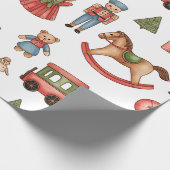 Christmas Toyland & Trains Wrapping Paper for Kids Geschenkpapier (Ecke)