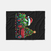 Christmas Tractor Boys Santa Xmas Farm Truck Fleecedecke (Vorderseite (Horizontal))